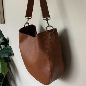 Brown Leather Shoulder Handbag